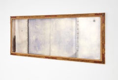 18th c. Queen Anne Cushion-Molded Chinoiserie Overmantel Mirror