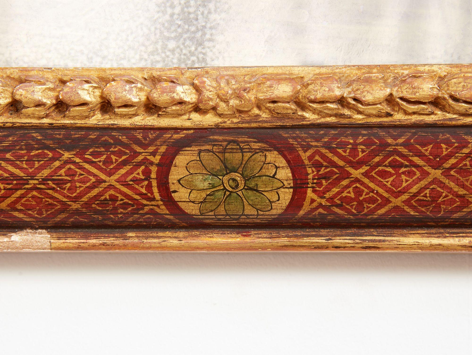 18th c. Queen Anne Cushion-Molded Chinoiserie Overmantel Mirror For Sale 1
