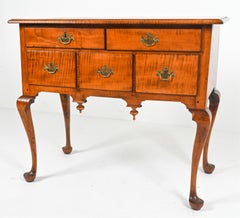 18th C. Queen Anne Tiger Maple Low Boy