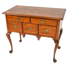 18th C. Queen Anne Tiger Maple Low Boy