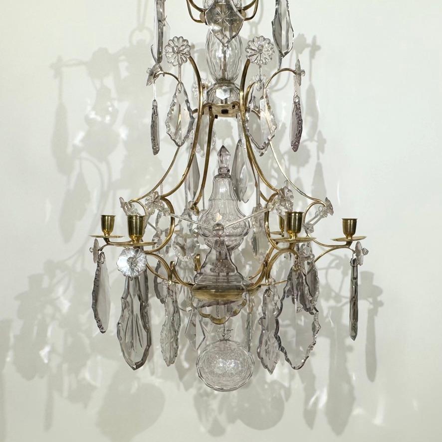 Swedish 18th c rococo chandelier For Sale