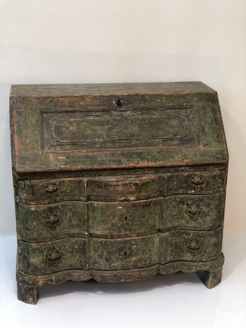 Late 18th Century 18th C. Rococo Swedish Bureau Chest For Sale