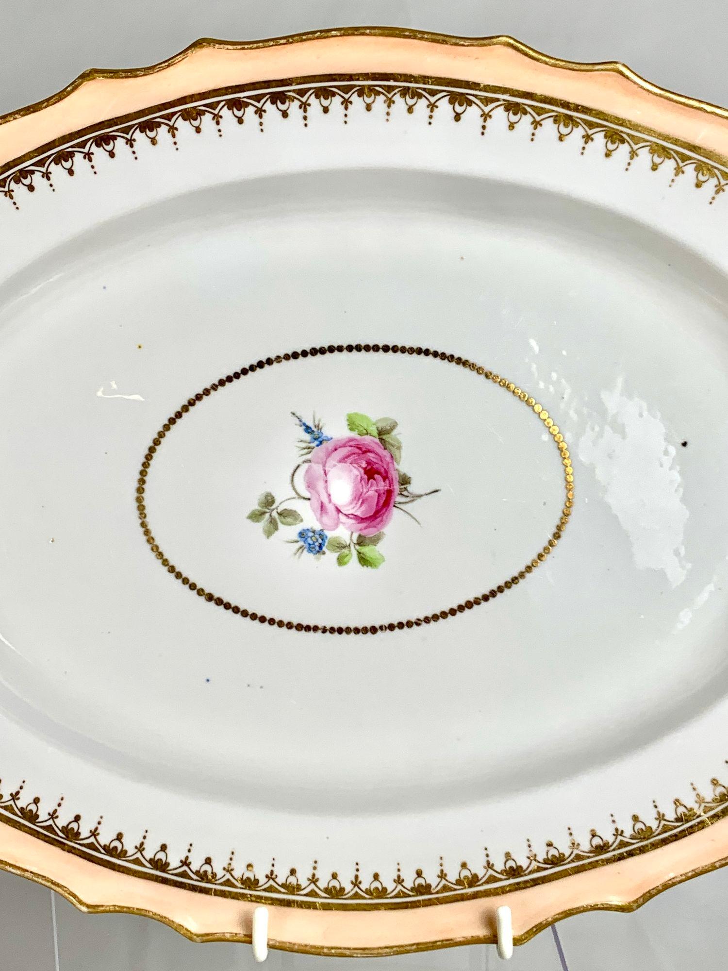 Juego de porcelana Royal Crown Derby del siglo XVIII Rosas príncipe de Gales pintadas a mano en venta 5