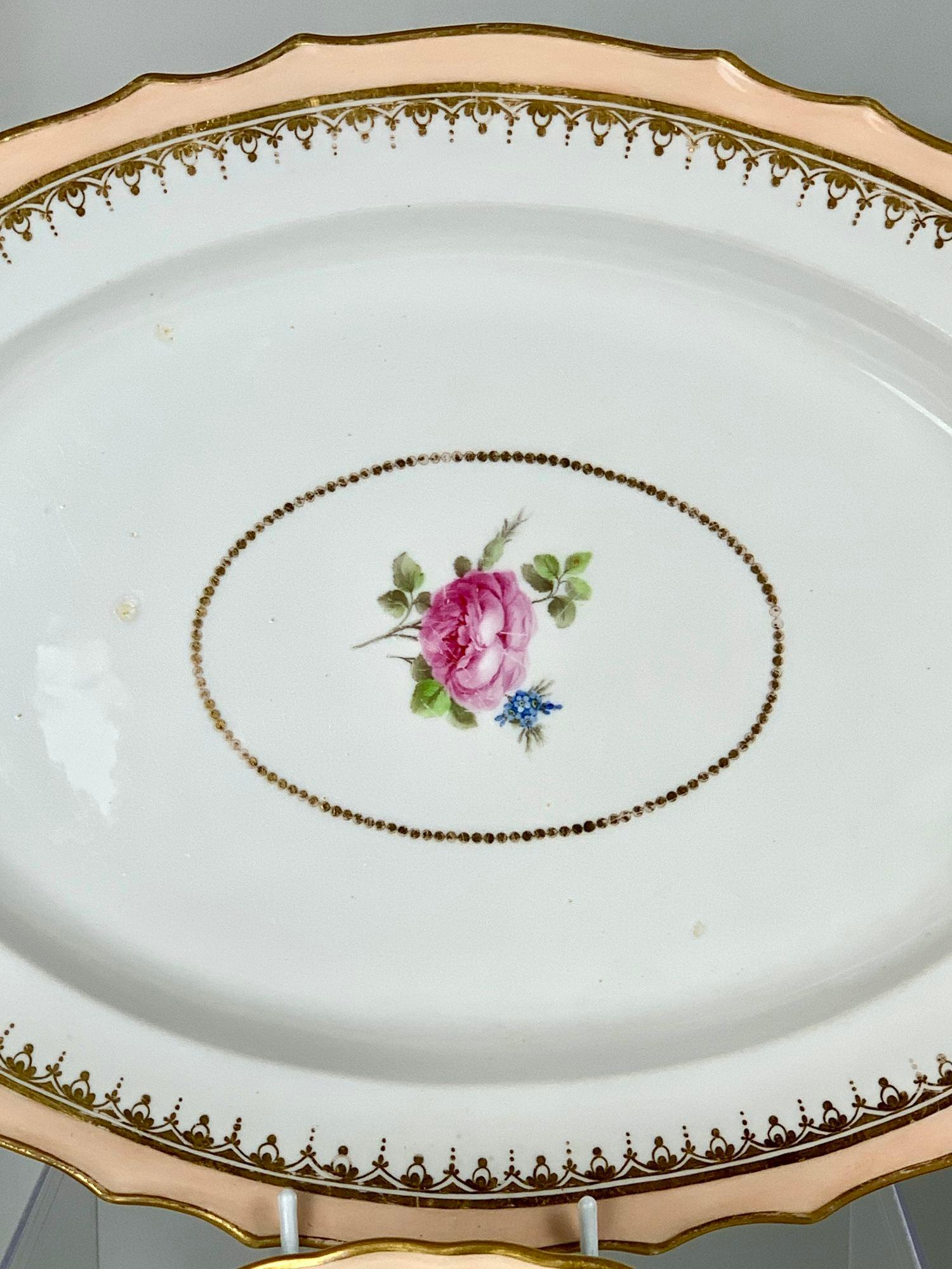 Juego de porcelana Royal Crown Derby del siglo XVIII Rosas príncipe de Gales pintadas a mano Porcelana en venta