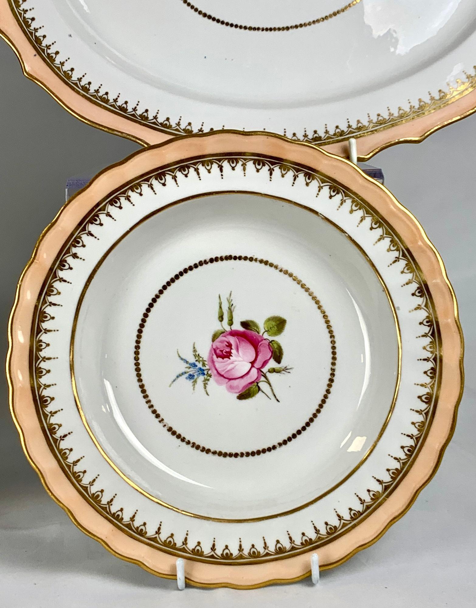 Juego de porcelana Royal Crown Derby del siglo XVIII Rosas príncipe de Gales pintadas a mano en venta 1