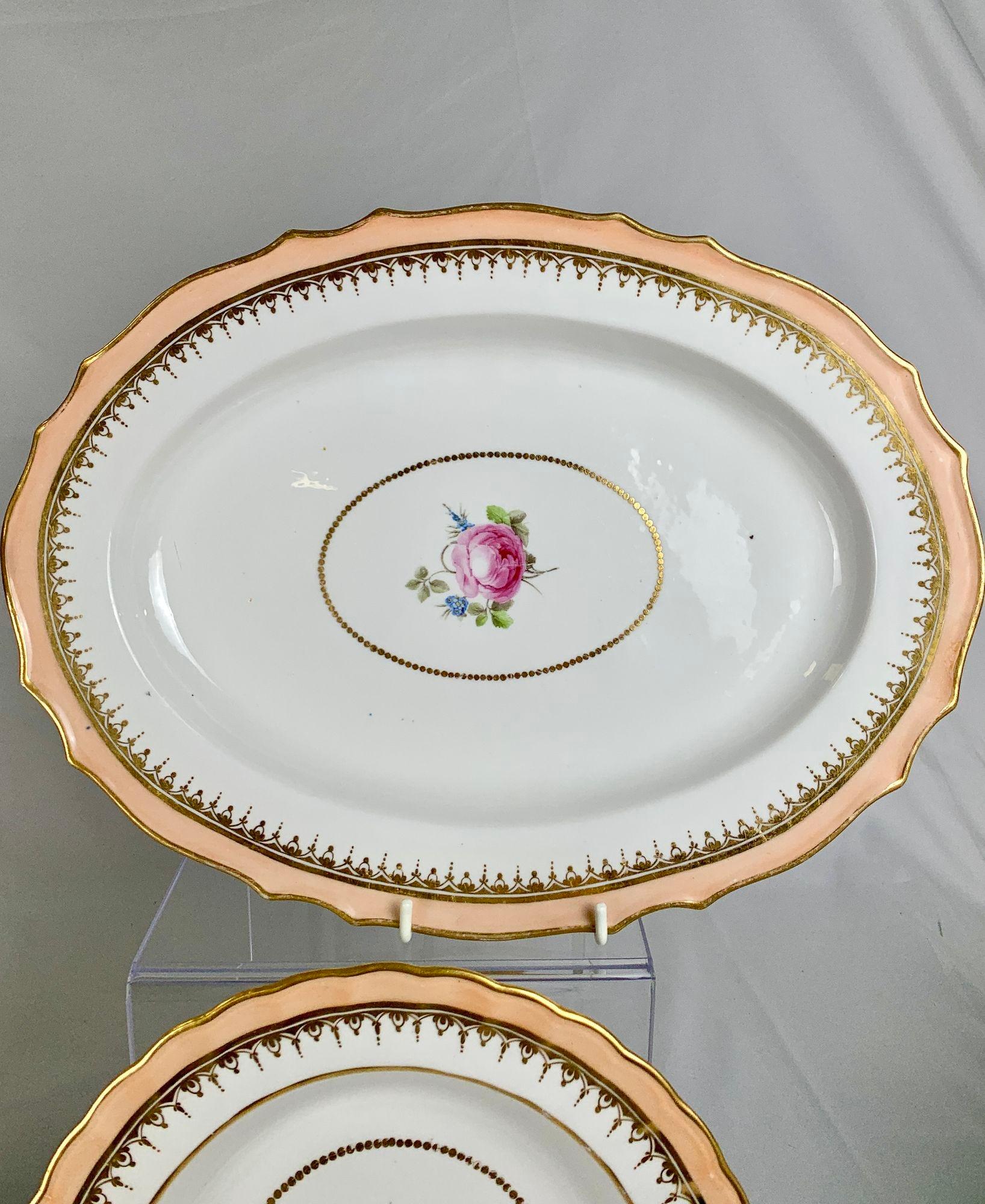 Juego de porcelana Royal Crown Derby del siglo XVIII Rosas príncipe de Gales pintadas a mano en venta 4