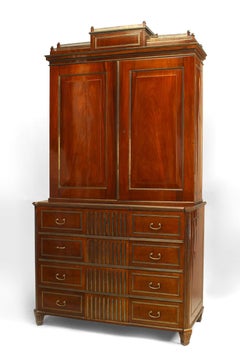 Russian Mahogany Secretary Bookcase