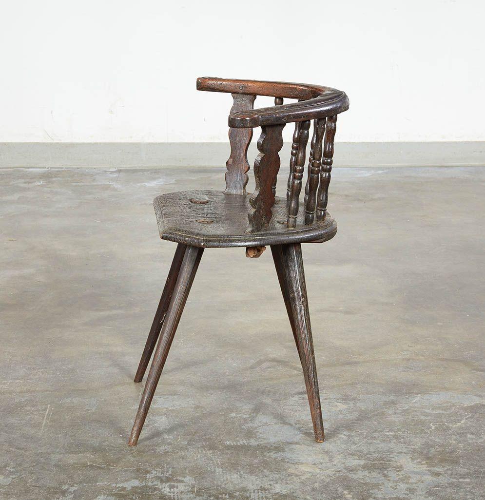 XVIIIe siècle Fauteuil de chalet alpin rustique en vente 3
