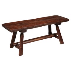 18th C. Rustic Oak Low Table