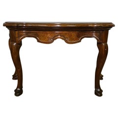 18th C Serpentine Front Walnut Console Table