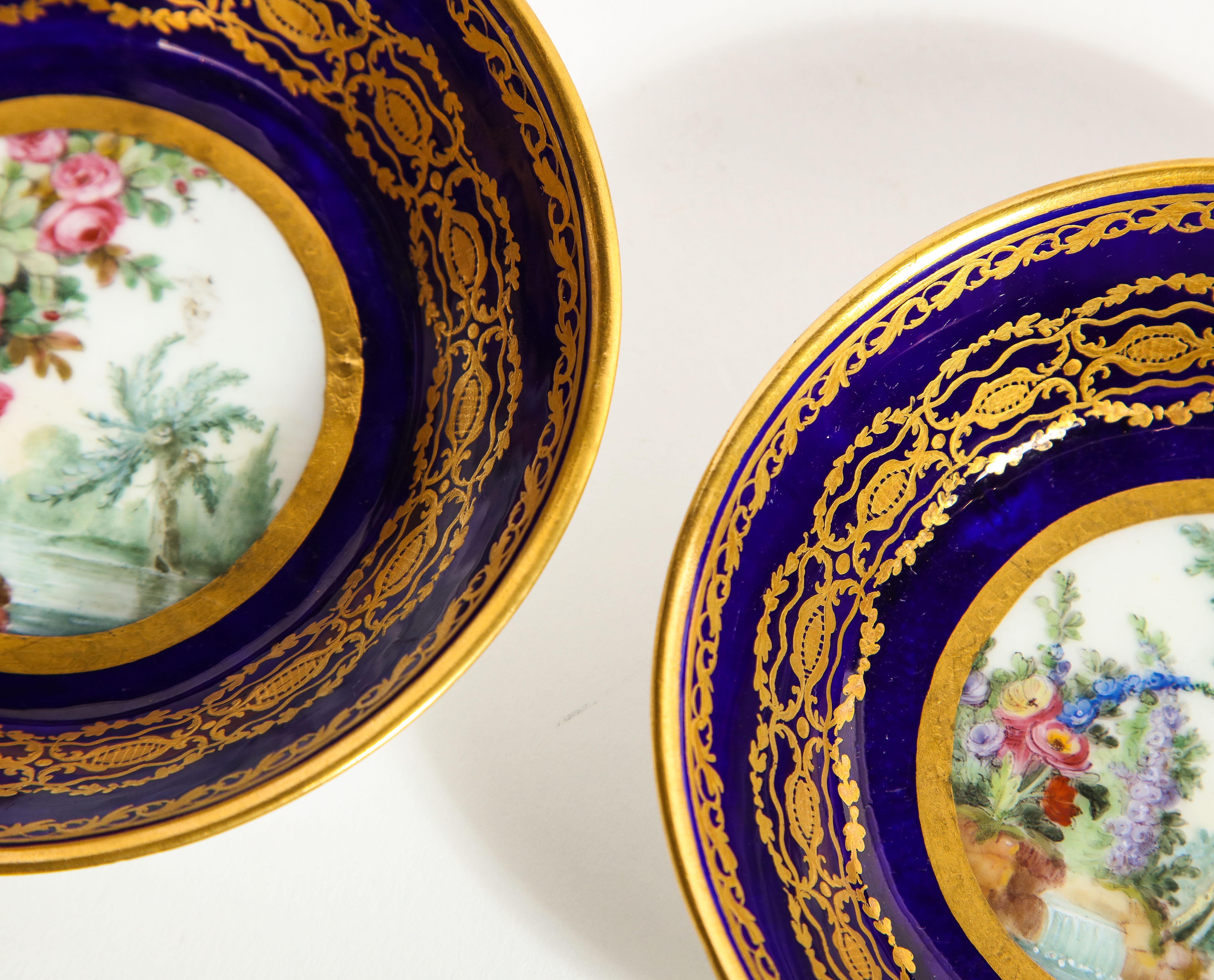 18th Century Sèvres Porcelain Complete Tea Set, with Painters and Guilders Mark 3