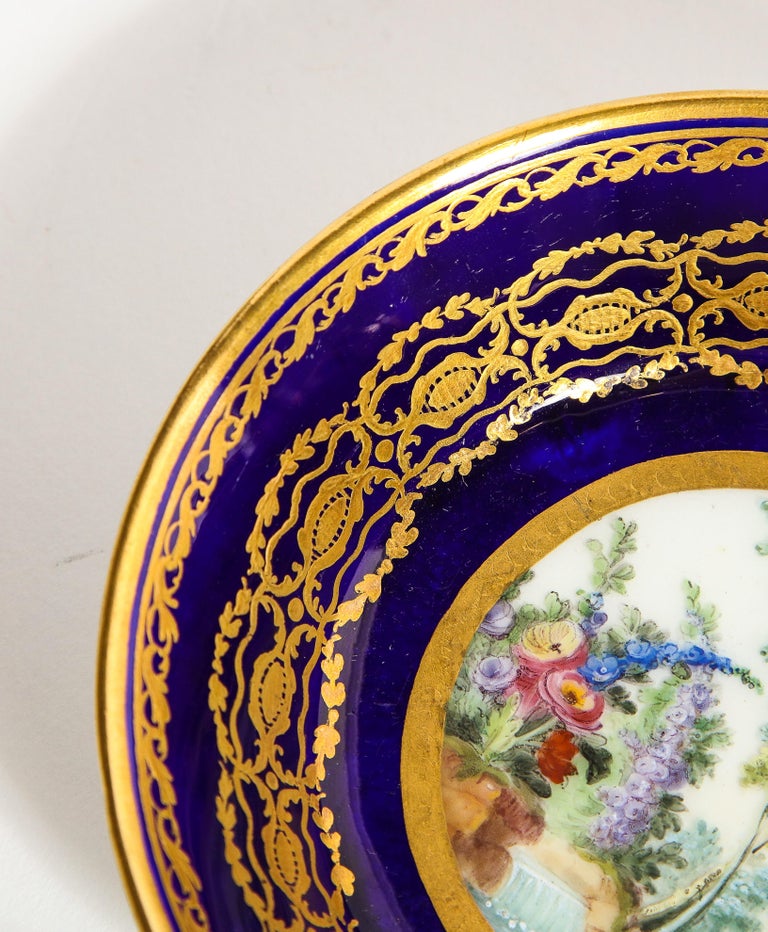 18th Century Sèvres Porcelain Complete Tea Set, with Painters and Guilders Mark at 1stDibs