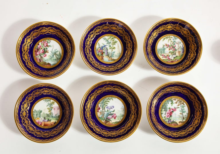 18th Century Sèvres Porcelain Complete Tea Set, with Painters and