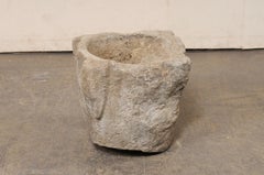 18th C. Spanish Carved-Stone Mortar/Planter