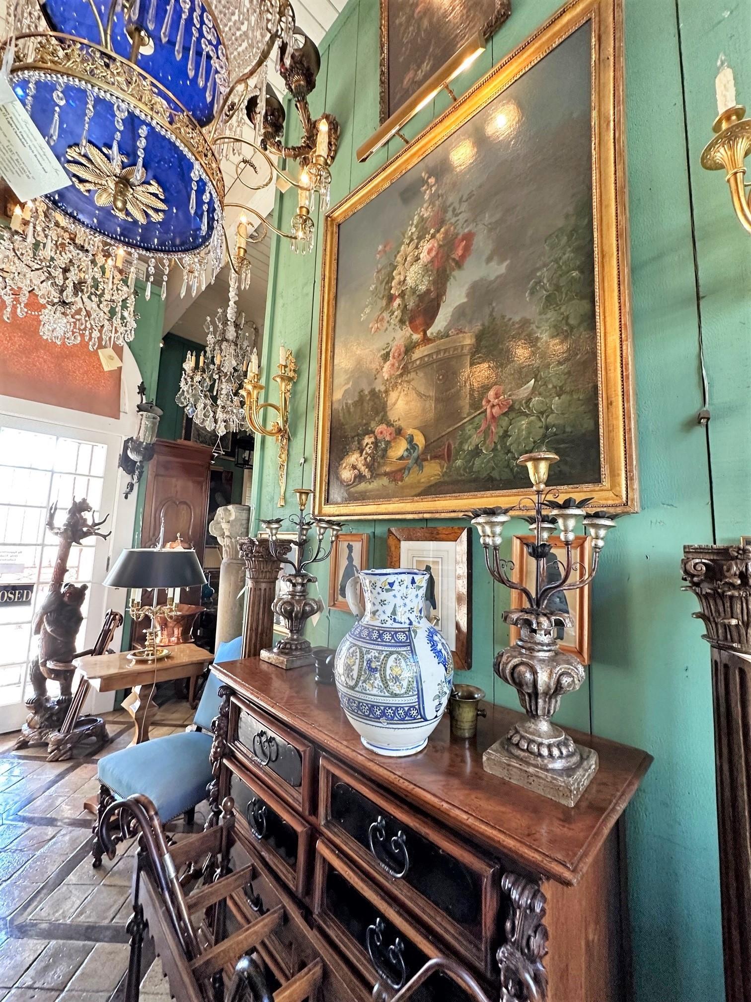 Pichet Talavera De La Reina espagnol du 18ème siècle Centre de table rustique en vente 12