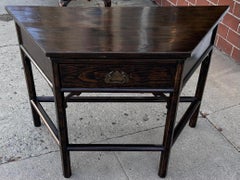 18th C Style Burton-Ching Ming Chinese Half Hexagonal Console Table