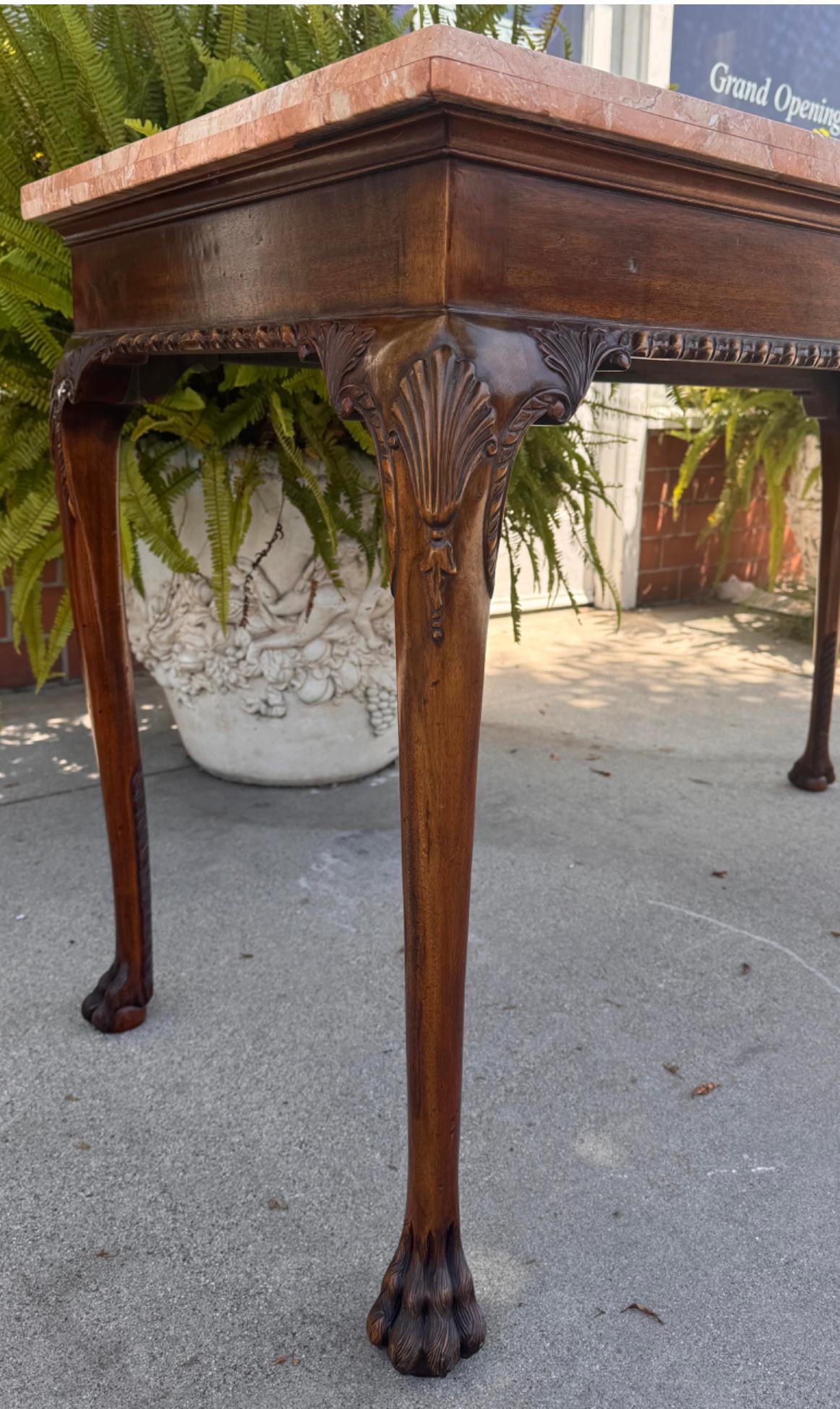 XXI secolo e contemporaneo Tavolo da console con piano in marmo in stile A.I.C. del 18° secolo, Burton-Ching in stile Regency in vendita