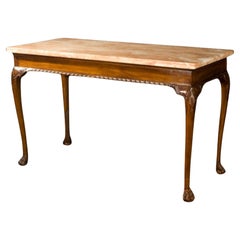 18. C. Stil Burton-Ching Regency-Stil Marmorplatte Konsolentisch