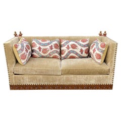 18th C Style Cache Knole Down Sleeper Sofa Settee W Custom Pillows