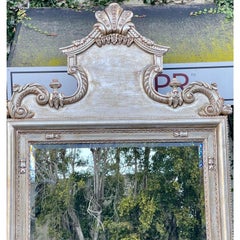 18th C, Style Charles Pollock for William Switzer Silver Giltwood Mirror