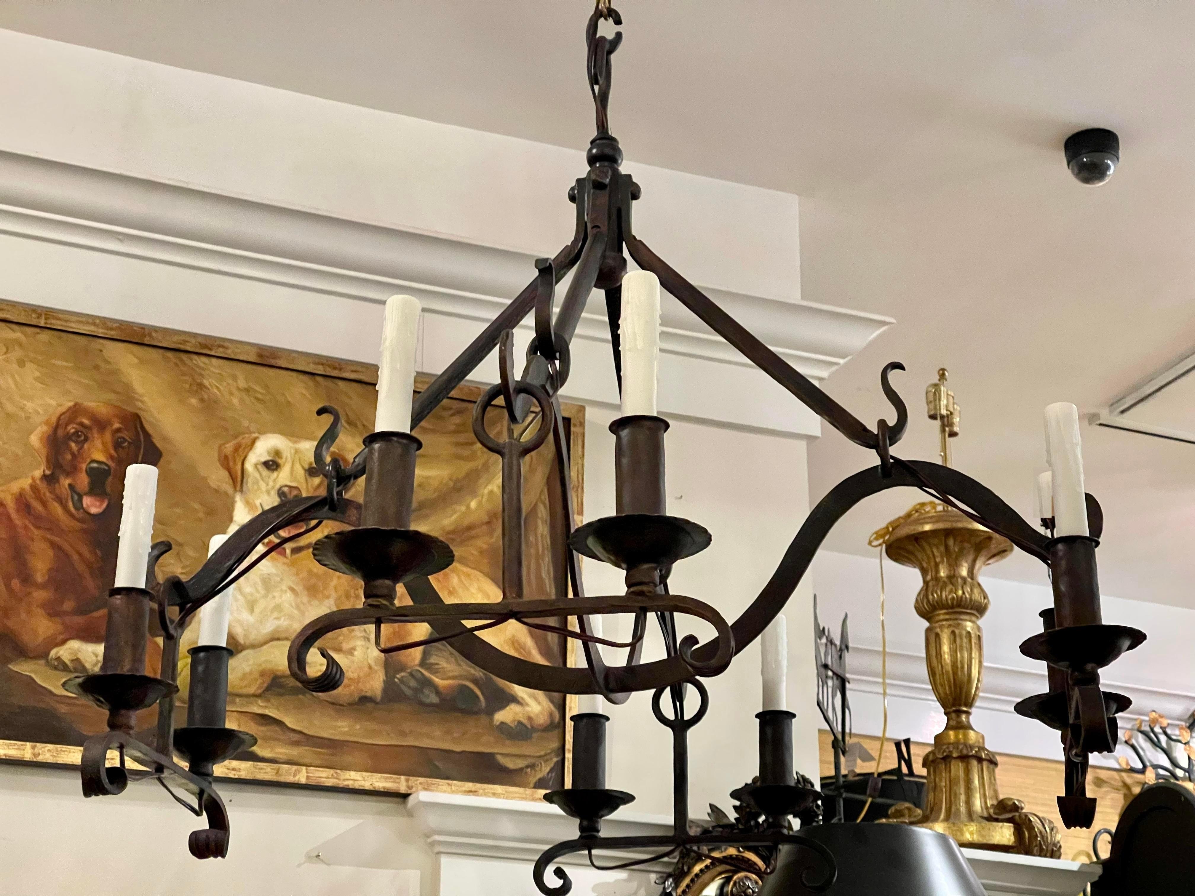 18th C Style Dennis & Leen Gothic Wrought Iron Chandelier 1