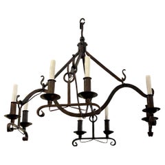 18th C Style Dennis & Leen Gothic Wrought Iron Chandelier