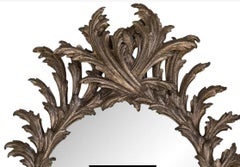 18th C Style George I White Gold Giltwood Mirror By Gustav Carroll