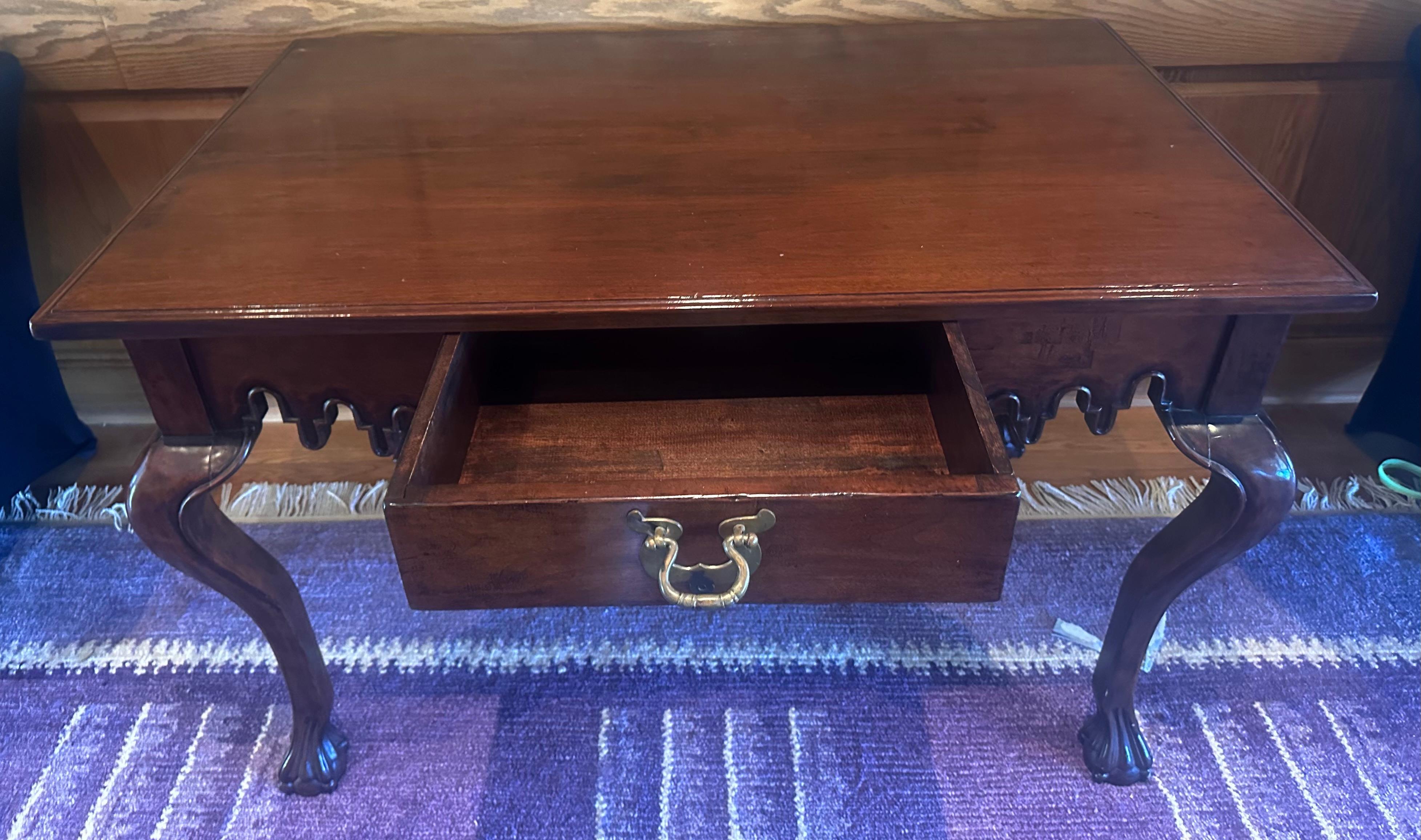 American 18th C Style Gregorius Pineo French Country Console Table Desk For Sale