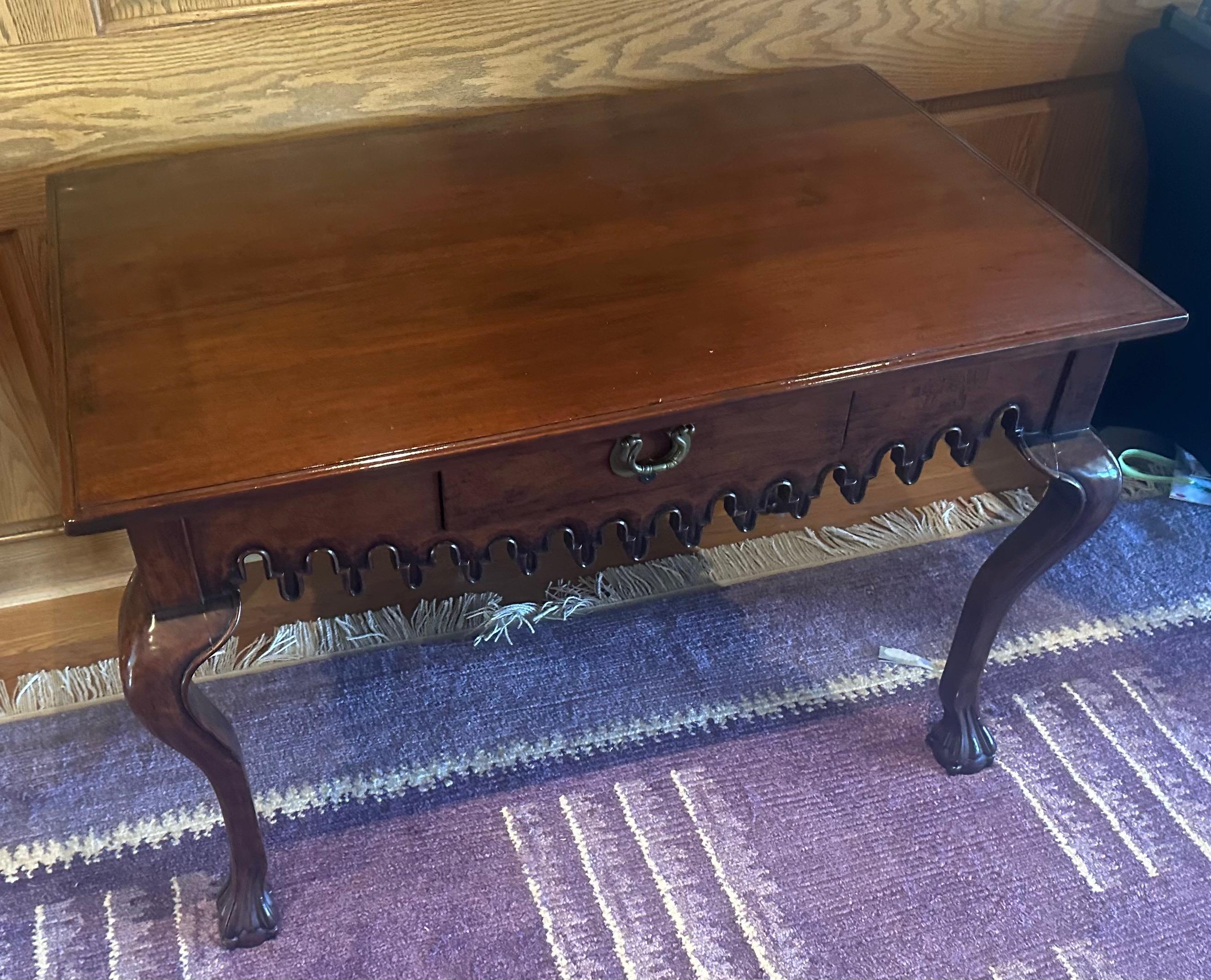 Contemporary 18th C Style Gregorius Pineo French Country Console Table Desk For Sale
