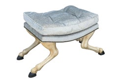 18th C Style Horse Leg & Hoof Vanity Stool or Bench by Randy Esada Designs