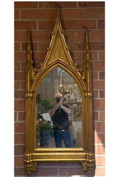 18th C Style Italian Cathedral Form Giltwood Mirror - 1 of 2