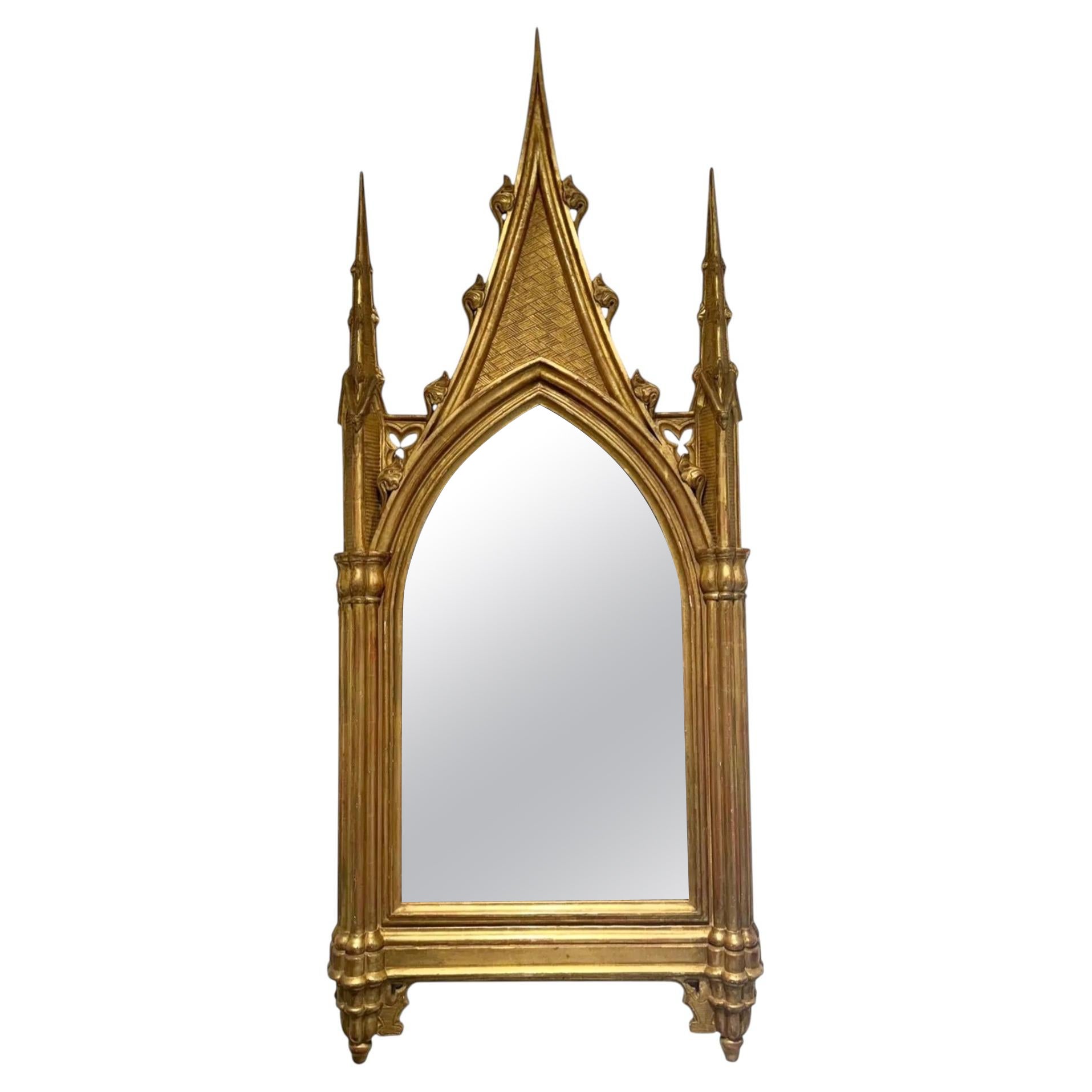 18. C Stil Italienisch Kathedrale Form Giltwood Spiegel - 1 von 2 im Angebot