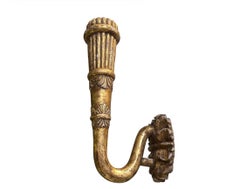 18th C Style Italian Giltwood Candle Light Wall Sconce 1 of 2