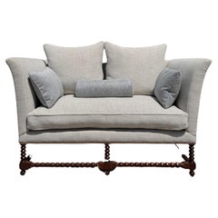 18th C Style Italian Walnut Down Sofa Settee by Randy Esada Designs