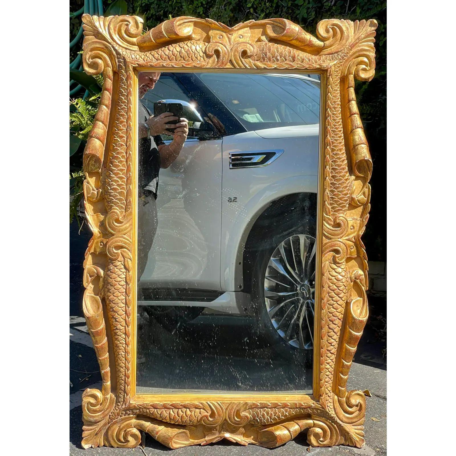 18th Century Style Jerry Solomon Italian Giltwood Mirror In Good Condition For Sale In LOS ANGELES, CA