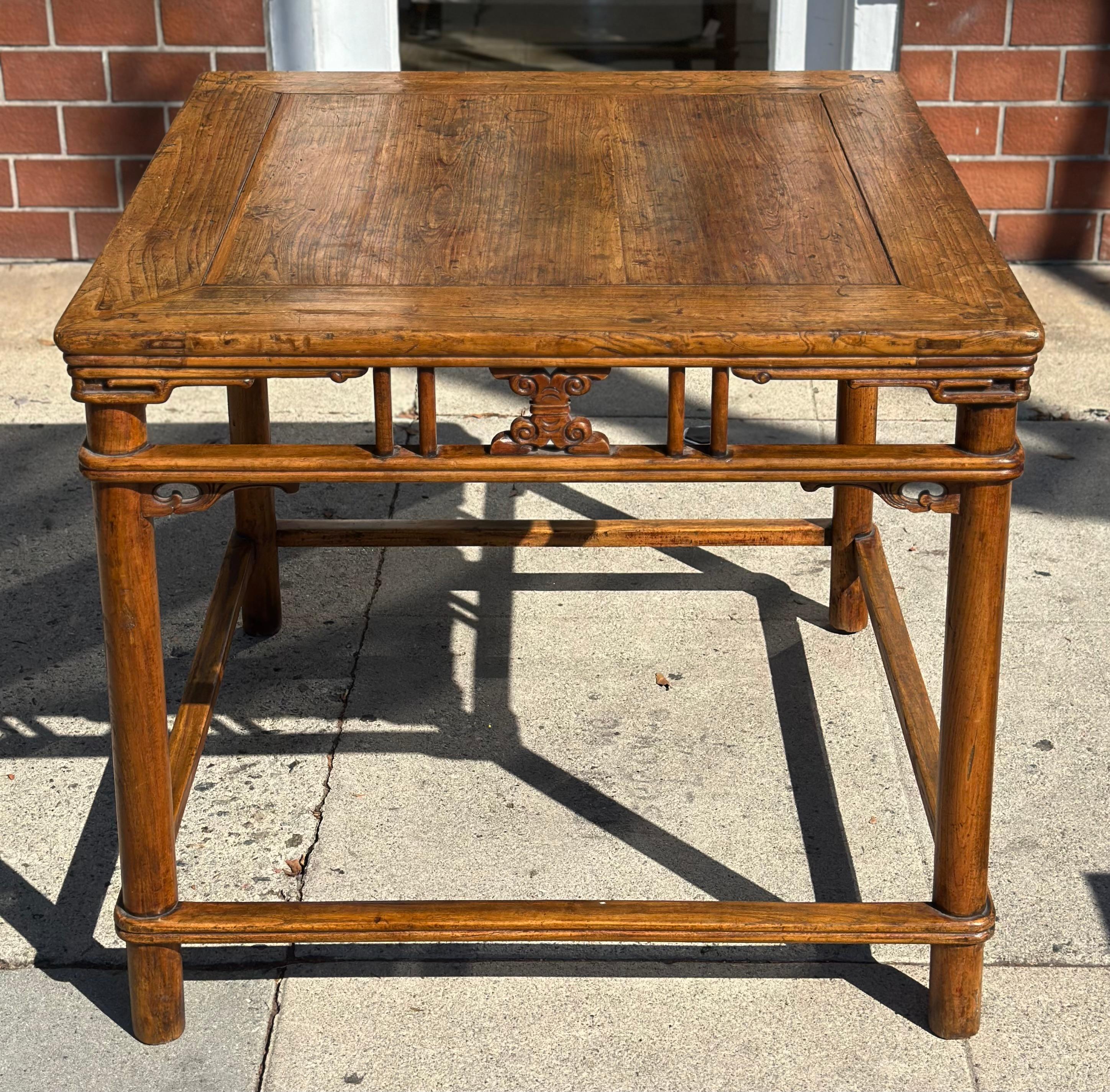 American 18th C Style Ming Chinese Bamboo Center Table by Burton-Ching For Sale