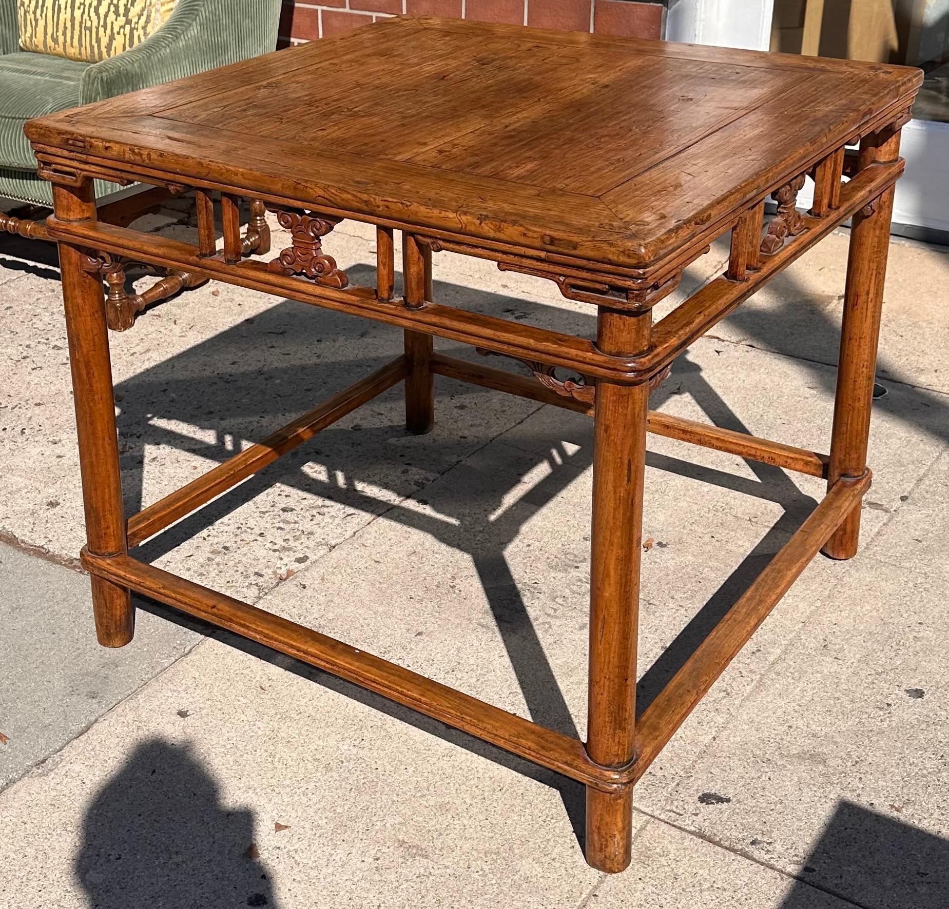Contemporary 18th C Style Ming Chinese Bamboo Center Table by Burton-Ching For Sale