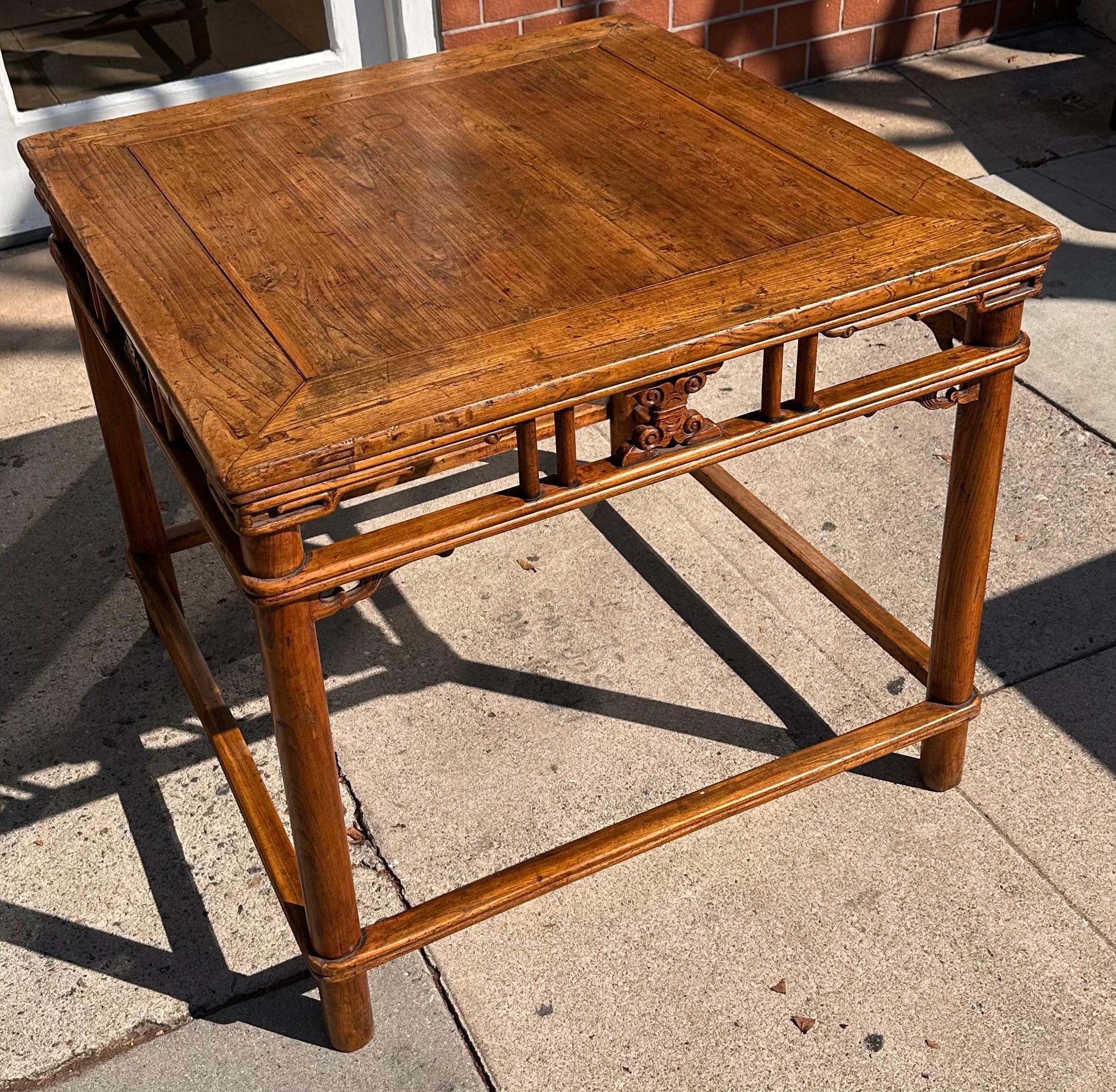 18th C Style Ming Chinese Bamboo Center Table by Burton-Ching For Sale 1