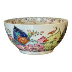 18th Century Style Mottahedeh Tobacco Leaf Serving Bowl