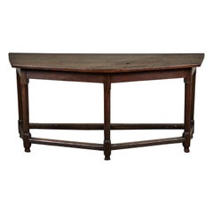 18th Century Style Oak Console, Newer Construction