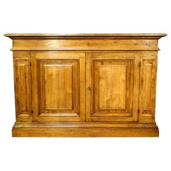 Crédence ancienne de style ROMA du 18ème siècle en noyer à finition naturelle, en stock