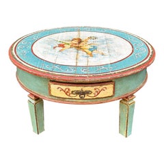 18th C Style Round Hand Painted Angel Coffee Table by Equator Furniture