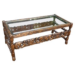 18th C Style Spanish Colonial Petite Coffee or Cocktail Table - Putti & Crown