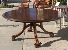 18th C Style Therien Volute Round Extension Dining Table