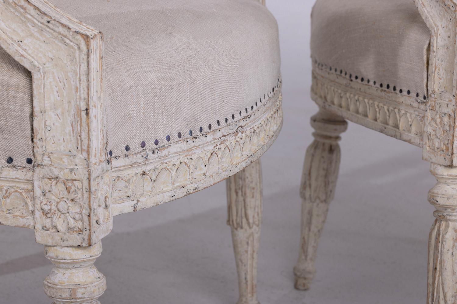 18th c. Swedish Early Gustavian Period Pair of Armchairs by Johan Erik Höglander 5