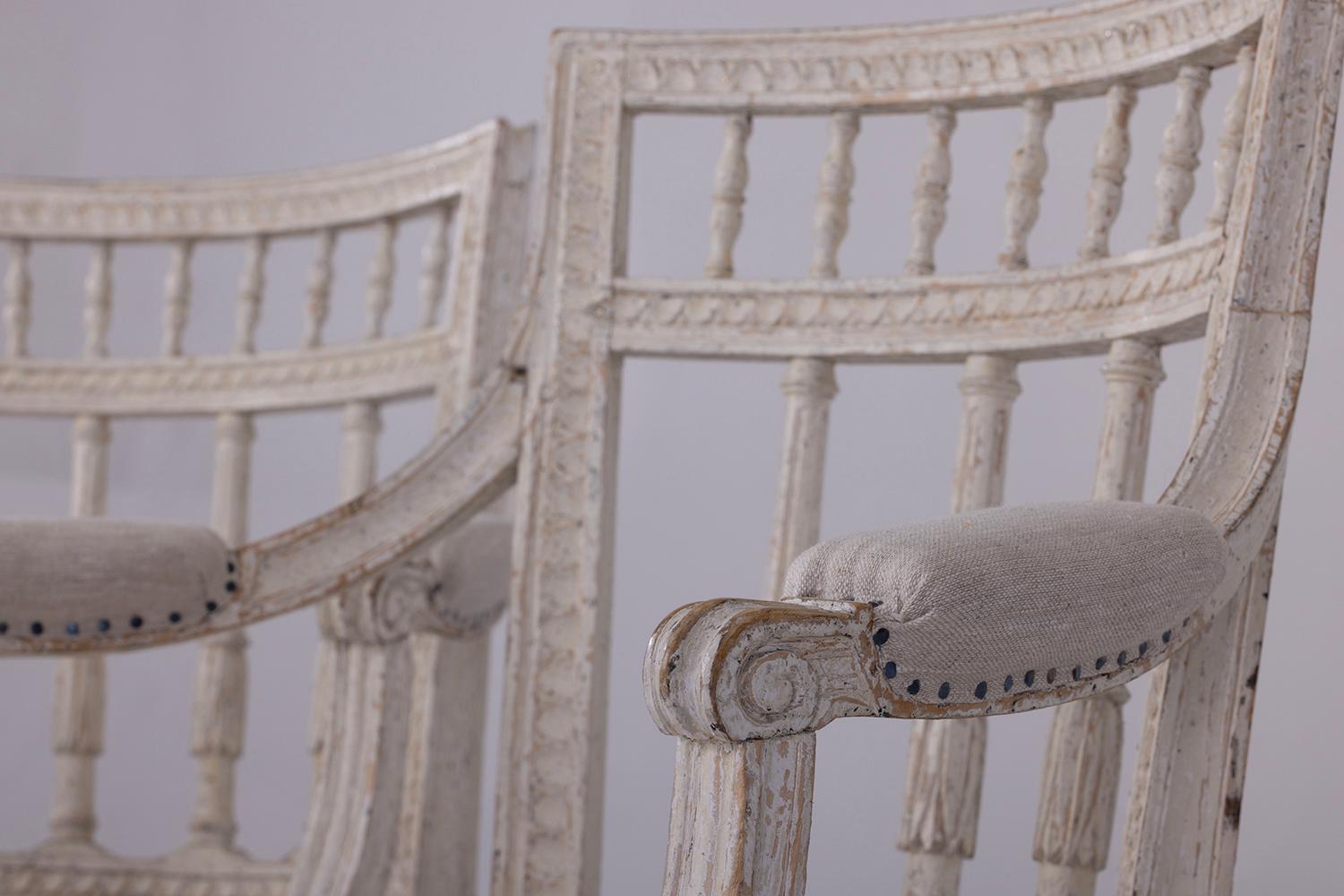 18th Century and Earlier 18th c. Swedish Early Gustavian Period Pair of Armchairs by Johan Erik Höglander