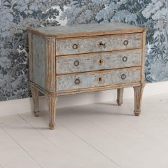 XVIIIe siècle Commode suédoise de style gustavien en peinture originale, Georg Haupt