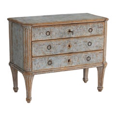 XVIIIe siècle Commode suédoise de style gustavien en peinture originale, Georg Haupt