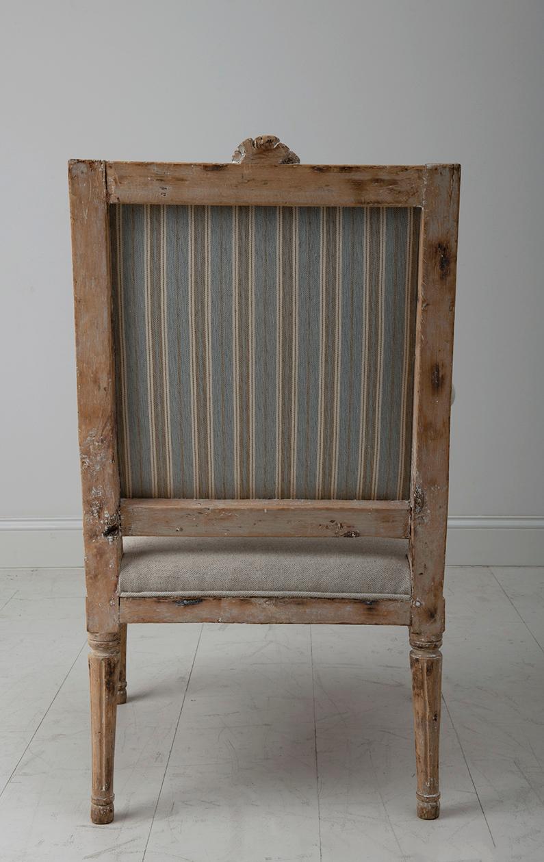 18th C. Swedish Gustavian Period Armchair in Original Patina 2