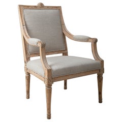 18th C. Swedish Gustavian Period Armchair in Original Patina